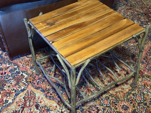 Rustic teak wood - teak, metal