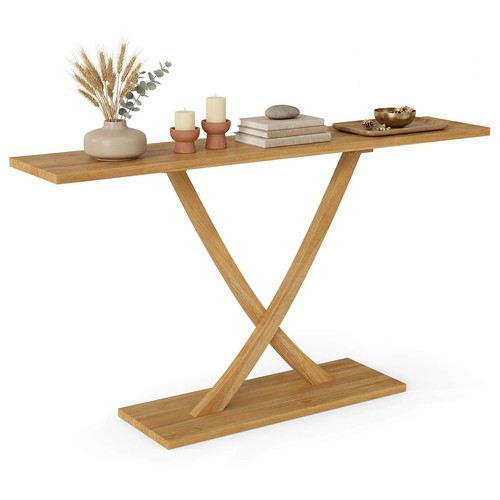 Solid wood console table - 57",